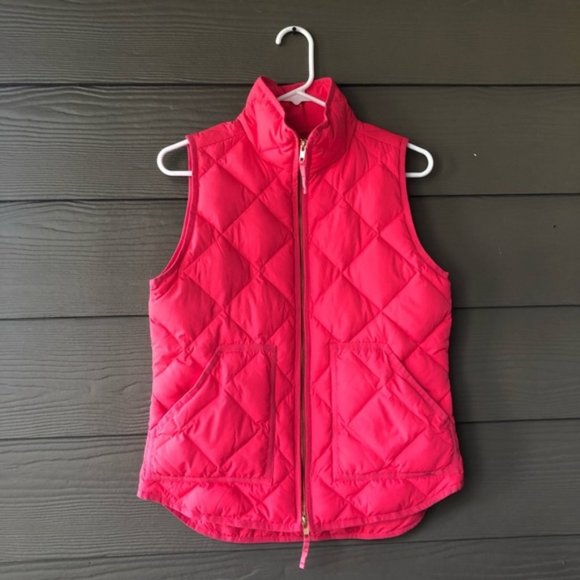 J. Crew Factory Jackets & Blazers - ☀ J. Crew Factory Pink quilted puffer light weight vest XS
